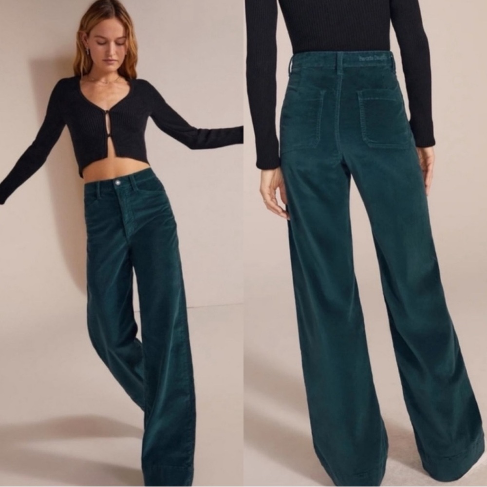 Favorite Daughter Teal Wide Leg Pants